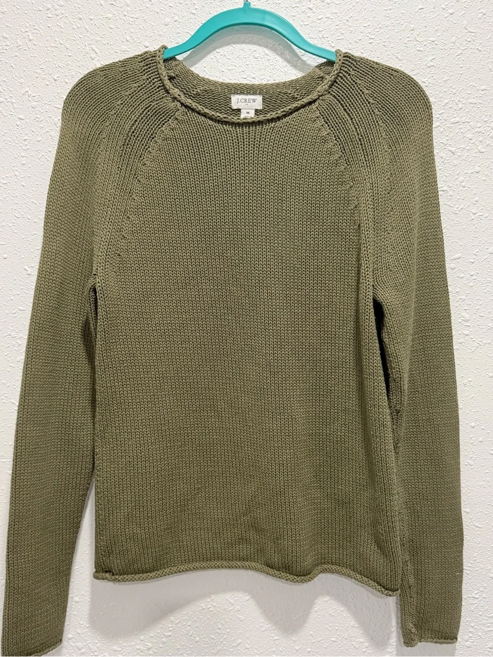 J. Crew 100% cotton Olive Green Crewneck Sweater M